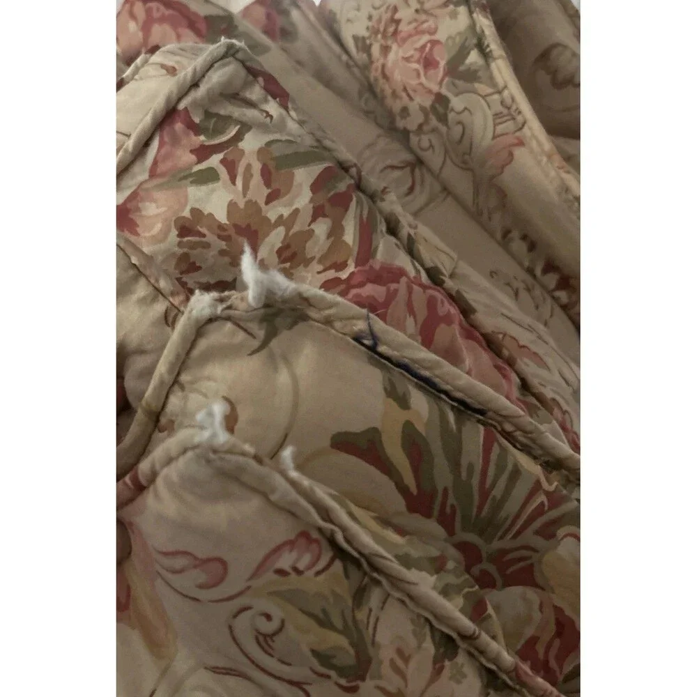 Vintage Ralph Lauren Genevieve Bedspread Queen 92x102 Corner Wear See Pictures